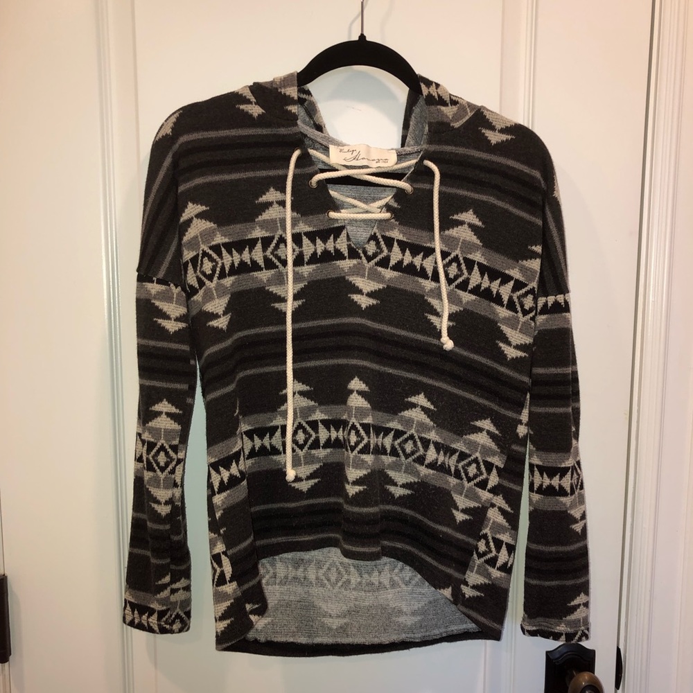Vintage Havana Lace up hoodie